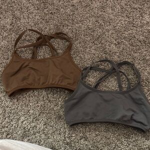 SHEIN Brown and Gray Sports Bras